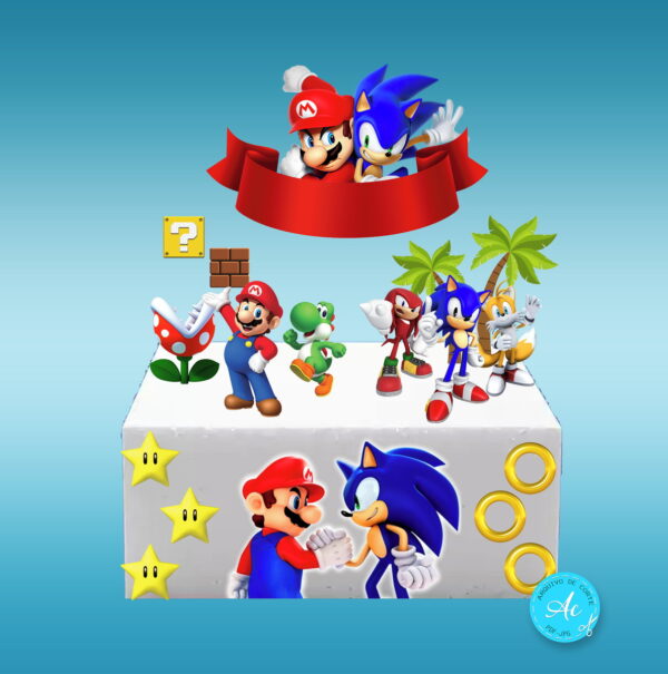 Arquivo Digital Topo de Bolo Mario e Sonic #1