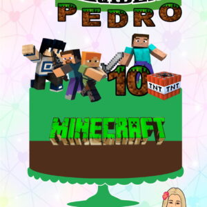 Arquivo Digital Topo de Bolo Minecraft 002