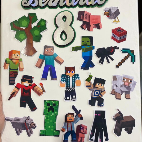 Arquivo Digital Topo de Bolo Minecraft - Imagem 2
