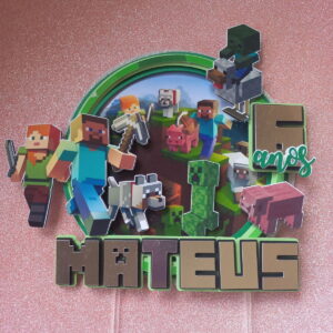 Arquivo Digital Topo de Bolo Minecraft