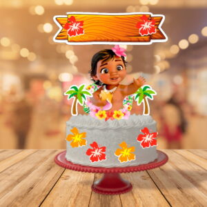 Arquivo Digital Topo de Bolo Moana Baby