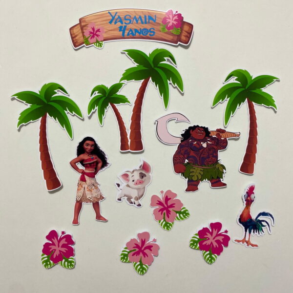 Arquivo Digital Topo de Bolo Moana - Imagem 2