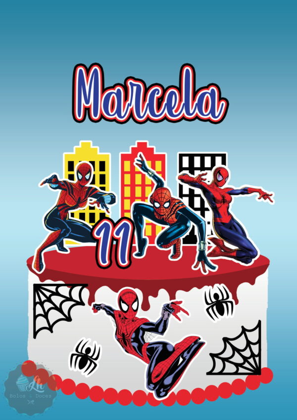 Arquivo digital Topo de bolo Mulher Aranha #1 PDF/JPG