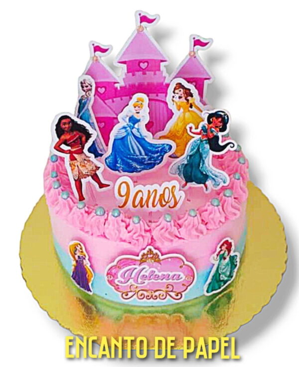 Arquivo Digital Topo de Bolo Princesas