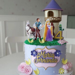 Arquivo CORTE Topo de bolo RAPUNZEL+1 DE BRINDE