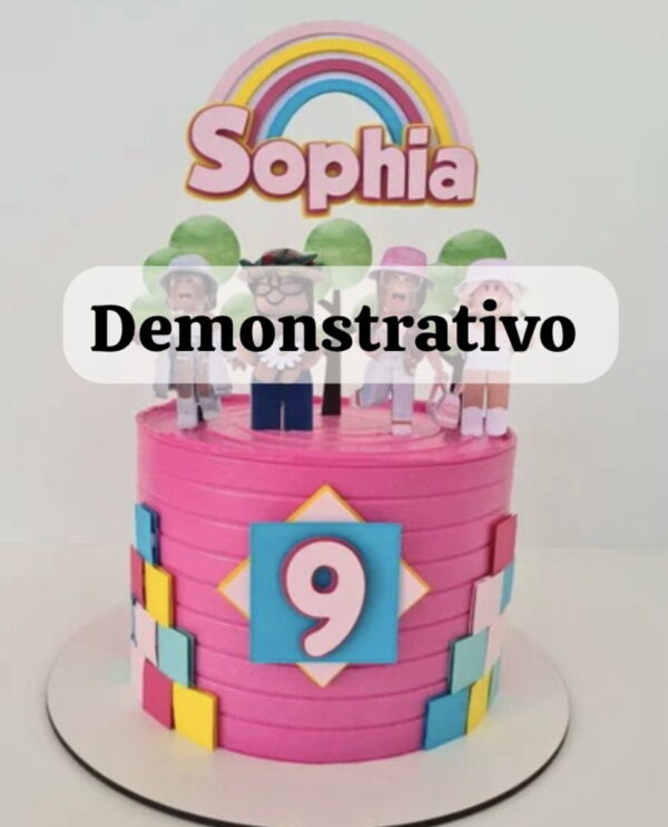 Arquivo Digital- Topo de Bolo- Roblox Arco-íris. - Image 2