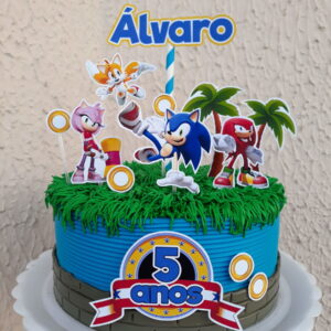 Arquivo digital Topo de bolo Sonic #2 PDF/JPG