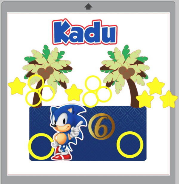 ARQUIVO DIGITAL TOPO DE BOLO SONIC 3D CAMADAS - Image 2