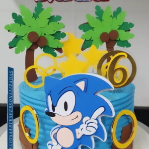 ARQUIVO DIGITAL TOPO DE BOLO SONIC 3D CAMADAS