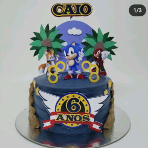 ARQUIVO DIGITAL - Topo de bolo Sonic