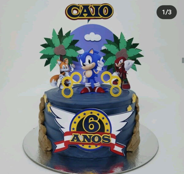 ARQUIVO DIGITAL - Topo de bolo Sonic