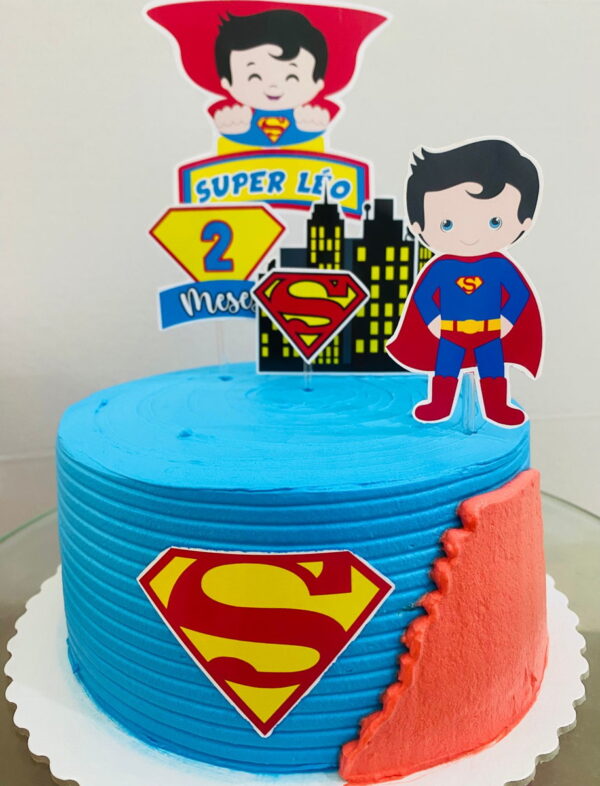 Arquivo Digital Topo de Bolo Super Homem Cute Baby
