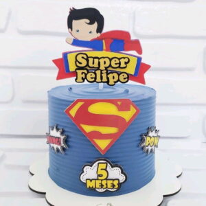 ARQUIVO DIGITAL- Topo de bolo Super Homem cute
