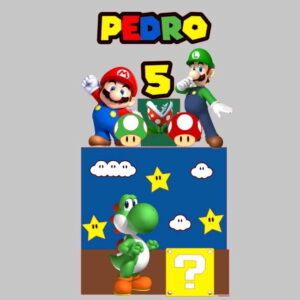 ARQUIVO DIGITAL-Topo de bolo Super Mario 2 + 4