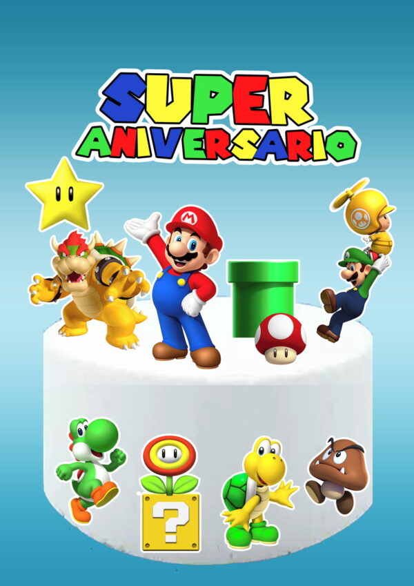 Arquivo digital Topo de bolo Super Mario #2 PDF/JPG