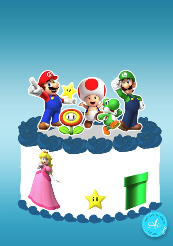 Arquivo digital Topo de bolo Super Mario #3 PDF/JPG