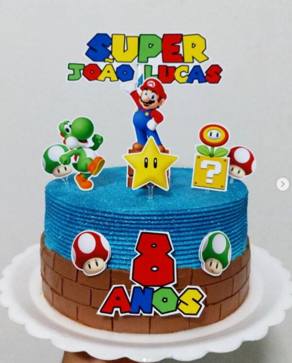 Arquivo Digital Topo de Bolo Super Mario #6 Pdf/jpg/png