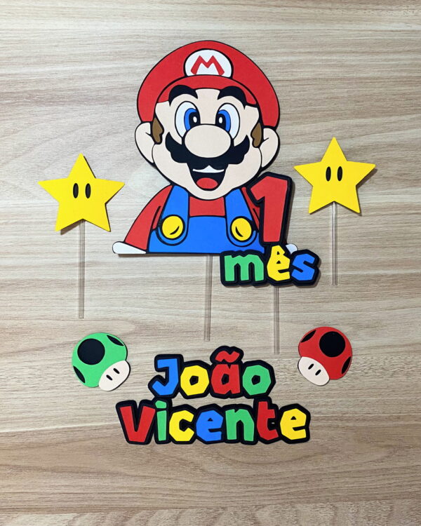 Arquivo Digital Topo de Bolo Super Mario - Image 2