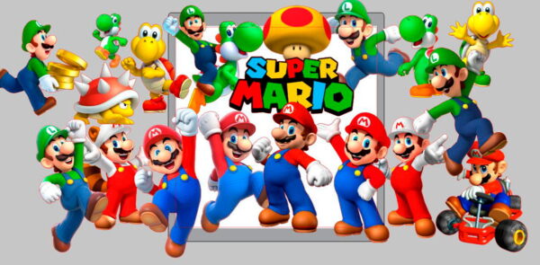 Arquivo digital - Topo de bolo - Super Mario pata Silhouette - Image 3