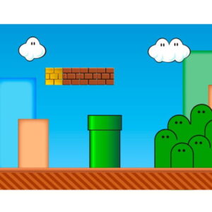 Arquivo digital - Topo de bolo - Super Mario pata Silhouette