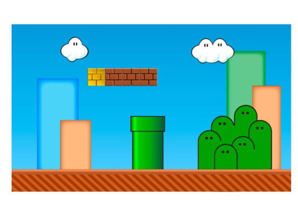 Arquivo digital - Topo de bolo - Super Mario pata Silhouette