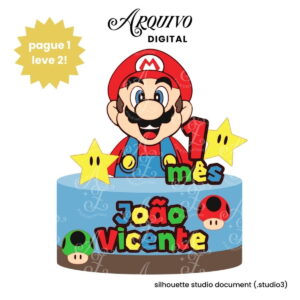 Arquivo Digital Topo de Bolo Super Mario