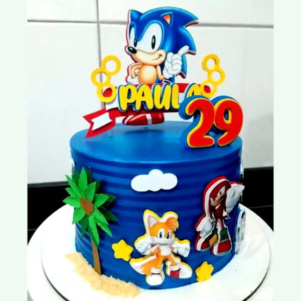 Arquivo Digital Topo De Bolo Tema Sonic