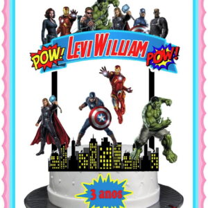 ARQUIVO DIGITAL TOPO DE BOLO VINGADORES