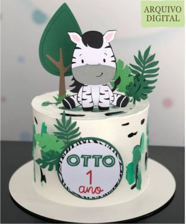 Arquivo Digital Topo de Bolo Zebra
