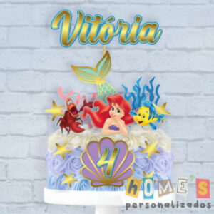Arquivo Digital Topoo de Bolo 3d - Ariel Rabo de Sereia