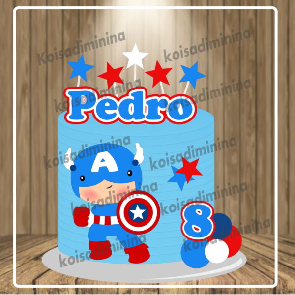Arquivo em Camadas Capitão America Cute