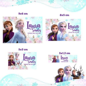 Arquivo Etiqueta Escolar Frozen STUDIO PDF PNG