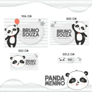 Arquivo Etiqueta Escolar Panda STUDIO PDF PNG