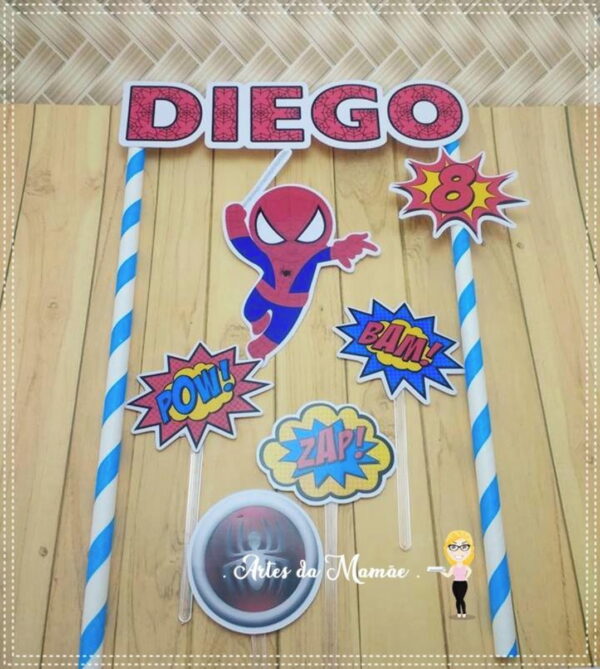 Arquivo para corte topo bolo Homem Aranha Cute