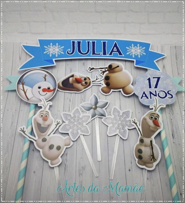Arquivo para corte topo bolo Olaf Frozen