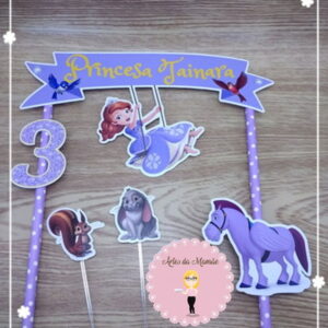 Arquivo para corte topo bolo Princesa Sofia