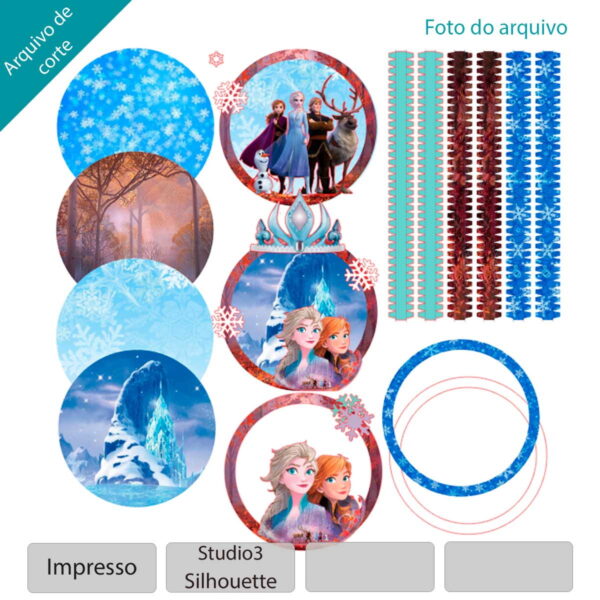 Arquivo para Topo de Bolo Frozen 2 - Shaker +1 tema da loja - Image 2