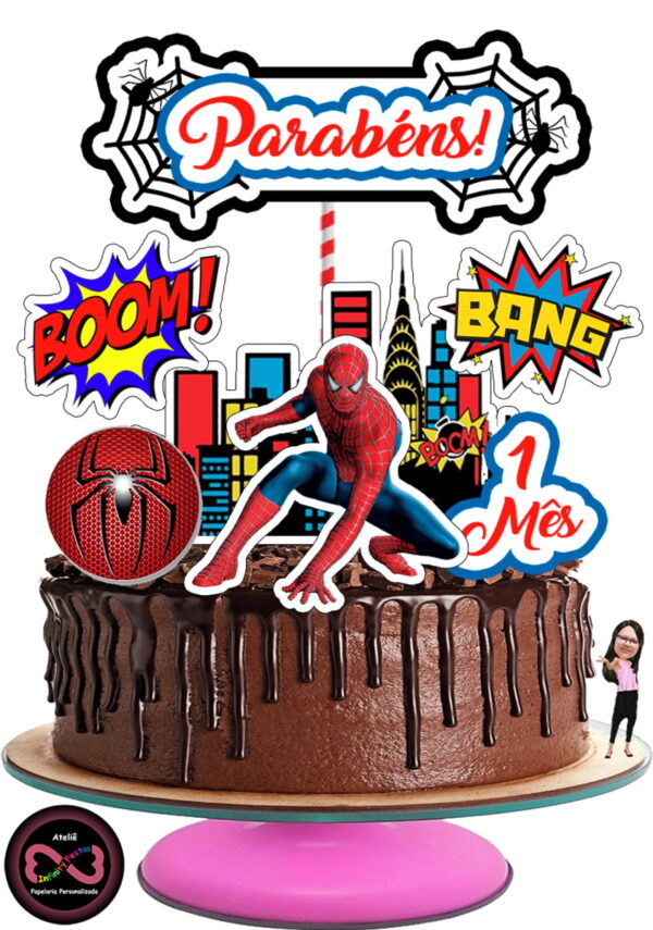 ARQUIVO PSD – Topo de Bolo – Homem Aranha