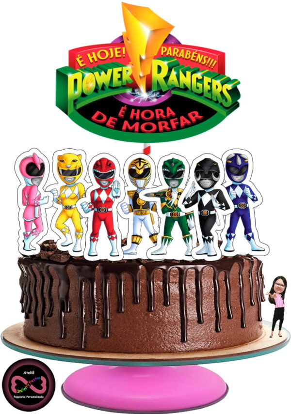 ARQUIVO PSD – Topo de Bolo – Power Rangers