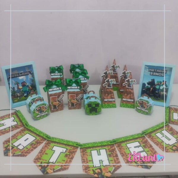 Arquivo Silhouette - Kit Festa Minecraft