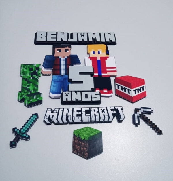 Arquivo Silhouette - Kit Festa Minecraft - Imagem 2