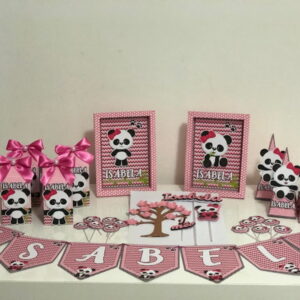 Arquivo Silhouette - Kit Festa Panda Rosa