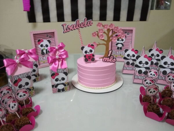 Arquivo Silhouette - Kit Festa Panda Rosa - Image 2
