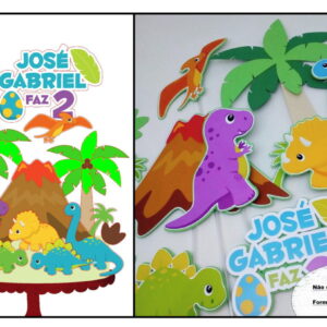 Arquivo Silhouette Topo Bolo Dinossauros Dino Baby