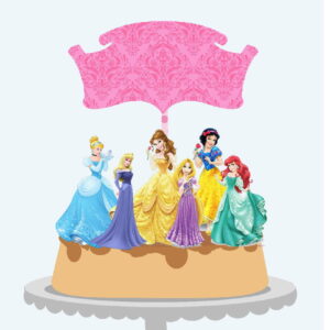 ARQUIVO SILHOUETTE TOPO BOLO PRINCESAS