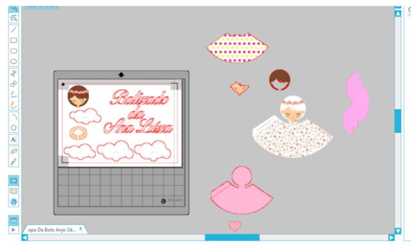 Arquivo Silhouette Topo De Bolo Batizado Anjo 3d - Image 2