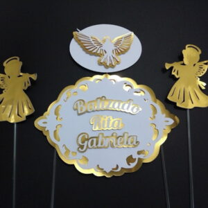 Arquivo Silhouette Topo De Bolo Batizado