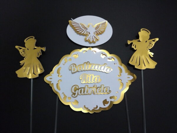 Arquivo Silhouette Topo De Bolo Batizado