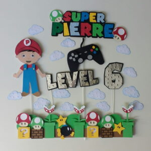 Arquivo Silhouette Topo de Bolo Camadas Super Mario