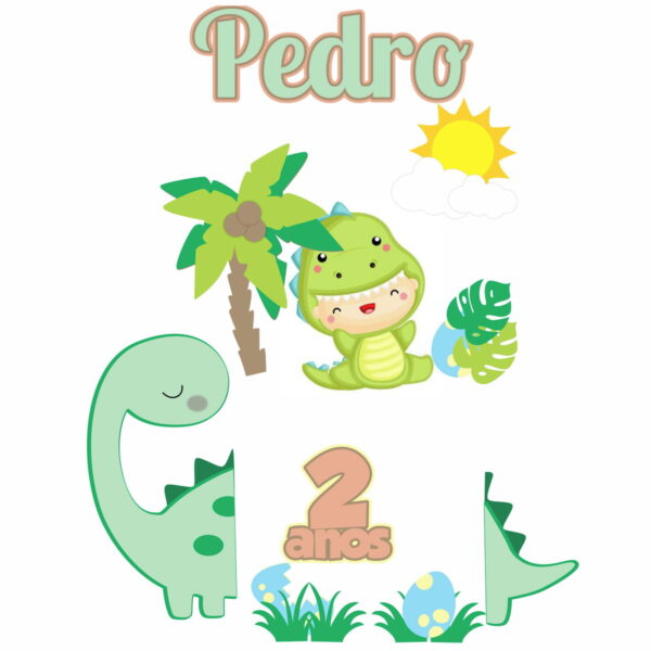 Arquivo Silhouette Topo De Bolo Dinossauros Cute 04 Studio